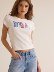 USA Patchwork Baby Tee