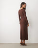 Never Fully Dressed Mesh Hot Fix Maxi Dress In Chocolate