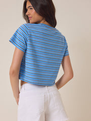 Willa Stripe Crop Tee