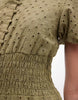 Daisy Street Broderie Button Down Maxi Dress In Olive Green