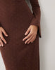 Never Fully Dressed Mesh Hot Fix Maxi Dress In Chocolate