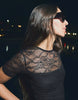 Bershka Lace Mini Dress In Black