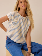 Cressida Stripe Rib Raglan Top