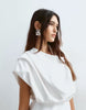 Arrange Cowl Neck Structured Contrast Maxi Dress In Mono