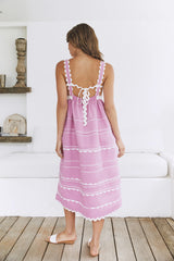 Summer Soirée Midi Dress Pink