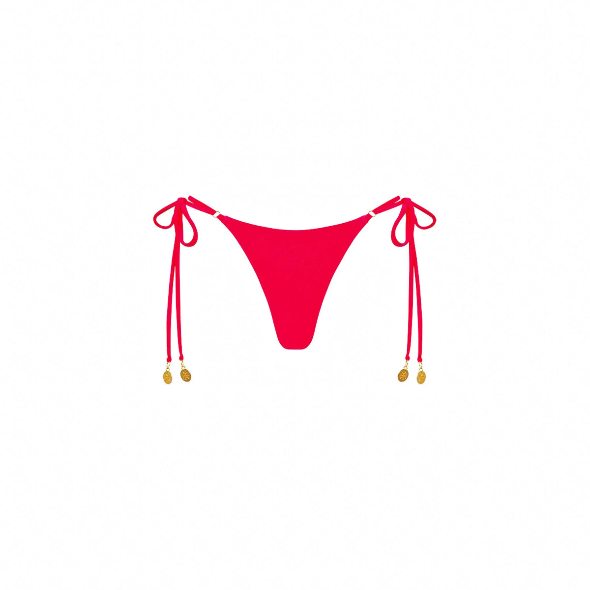 Thong Tie Side Bikini Bottom - Cherry Crush