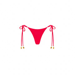 Thong Tie Side Bikini Bottom - Cherry Crush