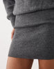 Cotton On Knit Tunic Long Sleeve Off Shoulder Dress In Charcoal Marle