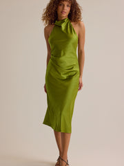 Maggie Satin Midi Dress
