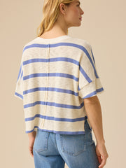 Dylan Striped V-Neck Top