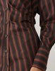 New Look Stripe Shirt Mini Dress In Brown