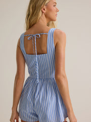 Nia Stripe Button Romper