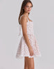 House Of Cb Ami White Rose Print Cotton Corset Mini Dress In White Rose Print