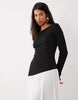 Daska Boat Neck Asymmetric Drop Waist Maxi Dress In Monochrome