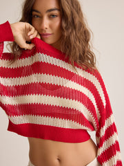 Weston Stripe Open Weave Sweater