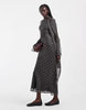 Chiffon Bias Cut Maxi Dress With Matching Scarf In Check Print