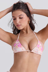 floral print bikini top