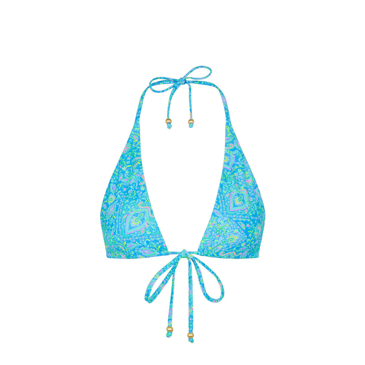 Front Tie Halter Bikini Top - Stargaze