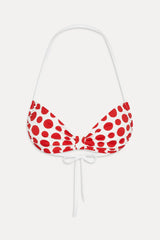 Reece Halter Bikini Top - Red Dottie
