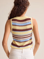 Juno Stripe Tie Front Top