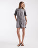 Object Button Down Mini Dress In Light Grey Denim