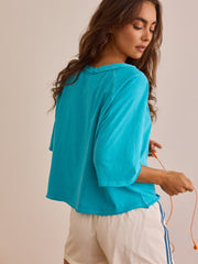 Sideline Snap Boxy Tee