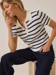 Bowie Stripe Knit Polo