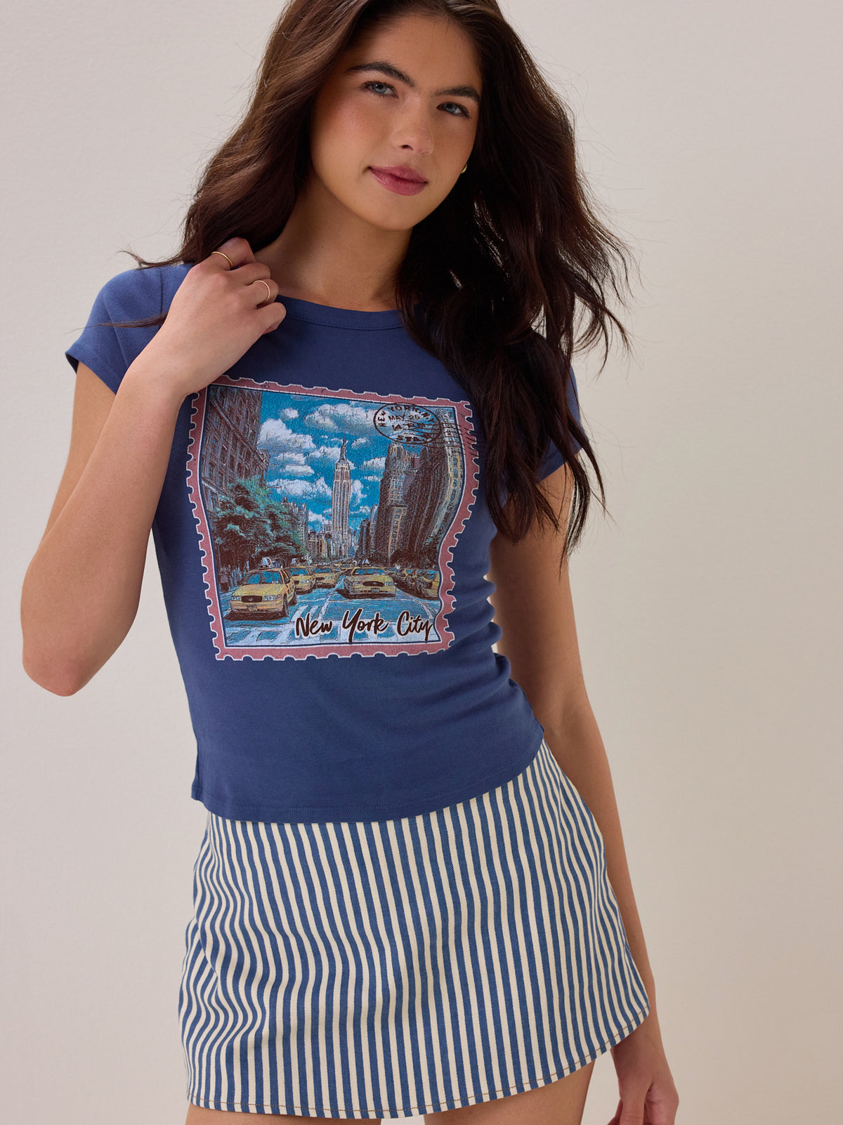 New York Post Card Baby Tee