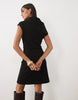 Supersoft Asym Draped Mini Dress In Black