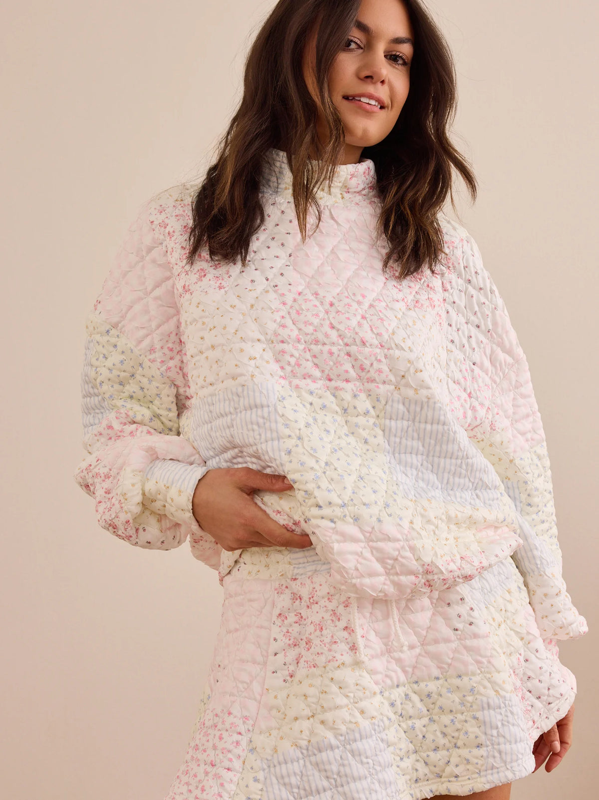 Bloom Quilted Mockneck