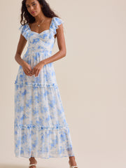 Auburn Floral Maxi Dress