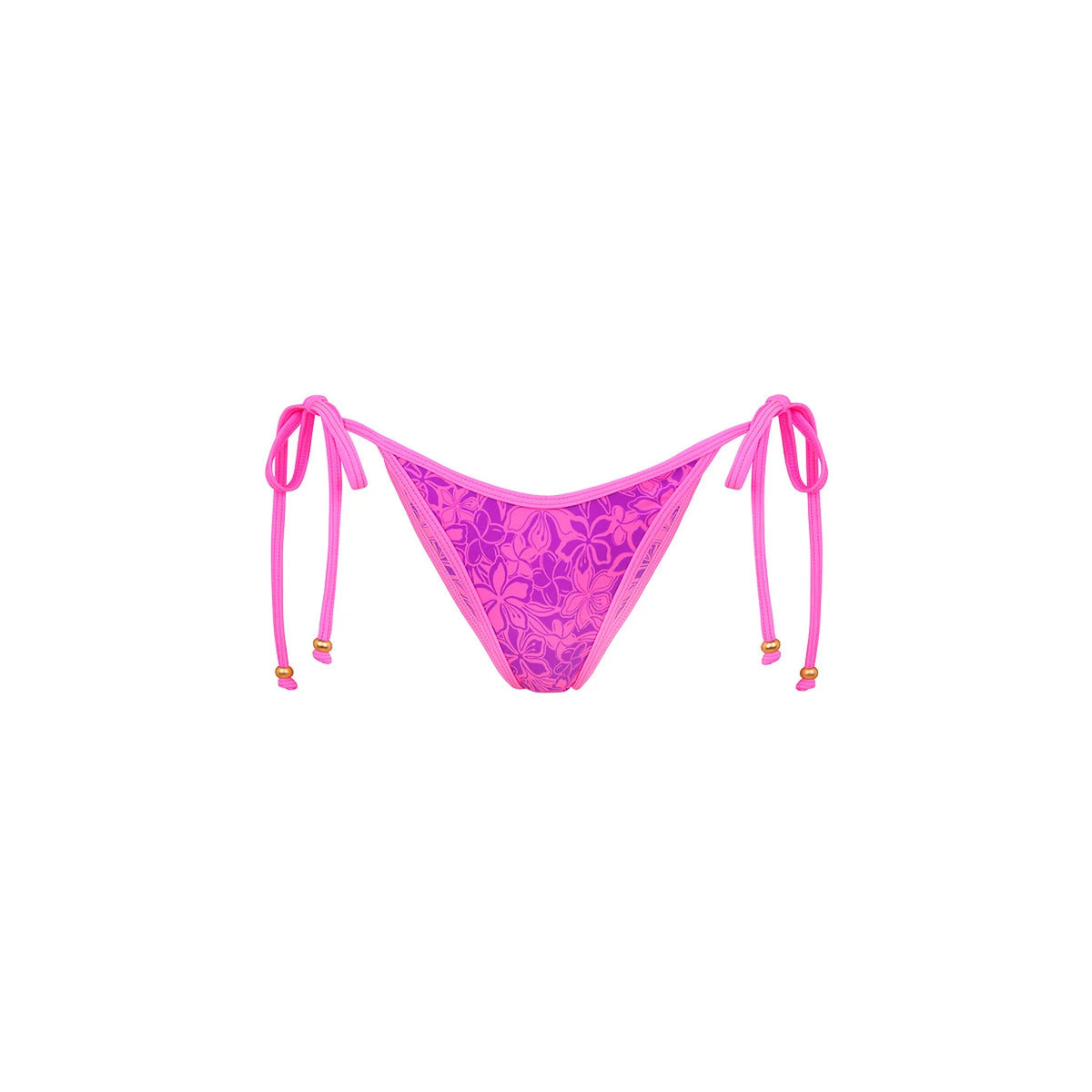 Bind Dipped Cheeky Tie Bikini Bottom - Bubble Berry