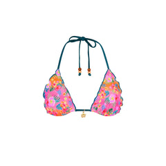 Lettuce Edge Bralette Bikini Top - Summer Glow