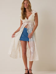 Colby Floral Tie Front Kimono