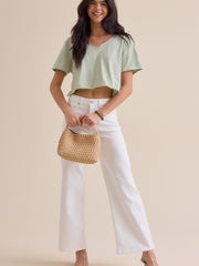 Vera Cropped Lace Tee
