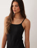 Calvin Klein Modal Strappy Mini Dress In Black