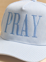 Striped Pray Trucker Hat