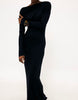 Na-Kd Draped Jersey Maxi Dress In Black