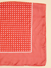 Red Micro Dot Silk Scarf