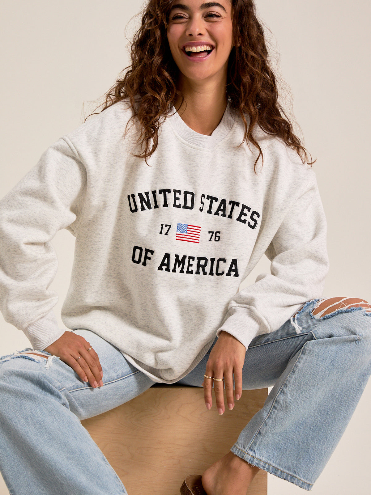 Embroidered United States Sweatshirt