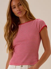 Brexley Outseam Stripe Tee
