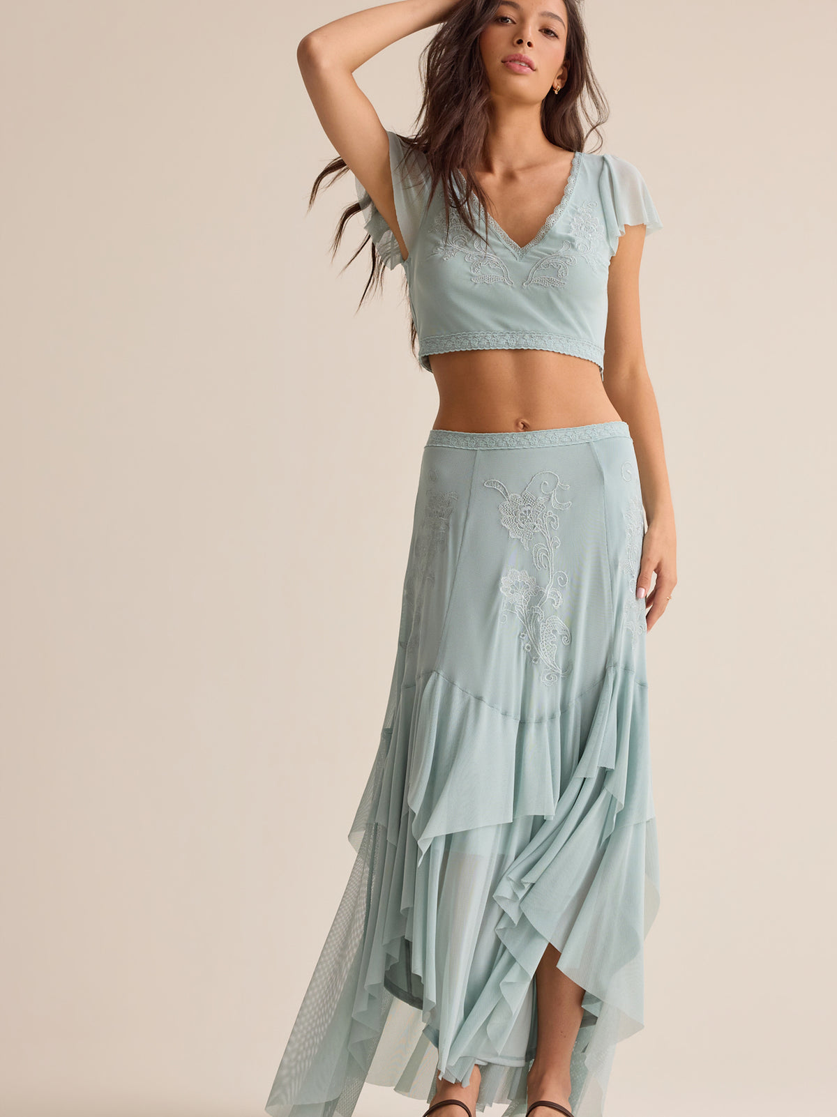 Carlin Embroidered Top