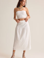 Hayes Eyelet Midi Skirt