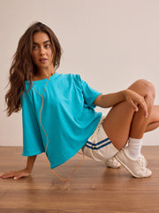 Sideline Snap Boxy Tee