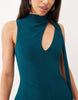 Sculpting Maxi Dress With Scarf Detail In Teal