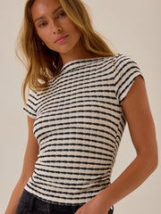 Revel Stripe Boatneck Top
